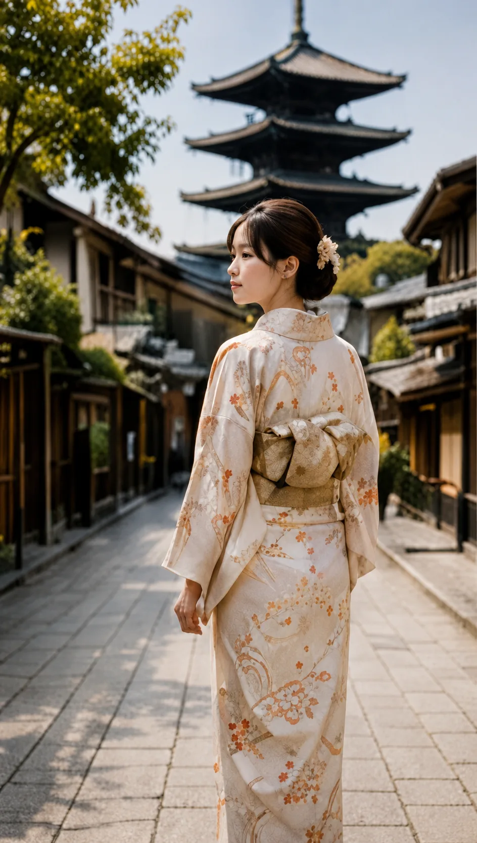 浅草の伝統的な着物姿